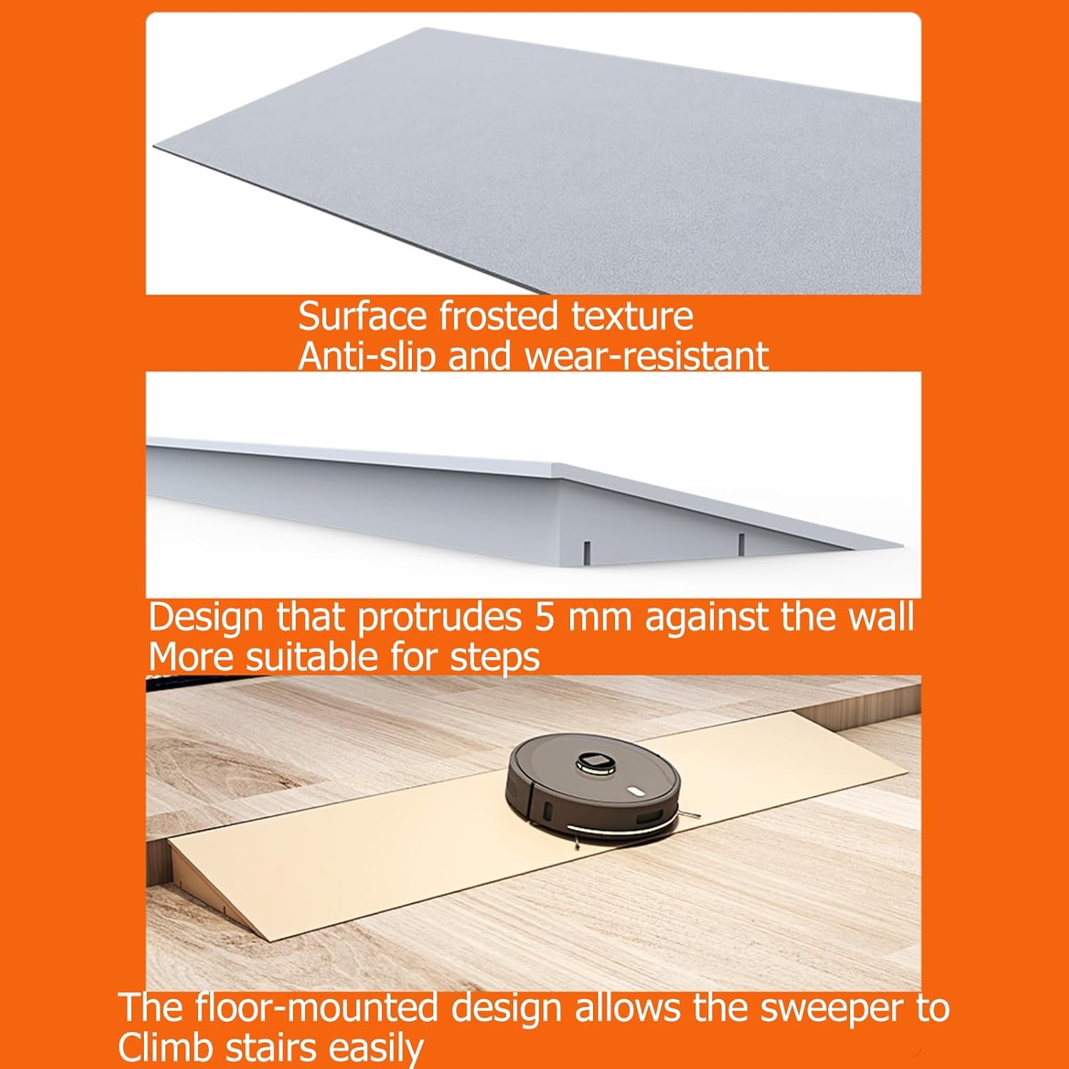 0.4" Rise Threshold Ramps for Doorways Non-Slip Indoor Handicap Ramp Wheelchair Ramp for Home Steps Heavy Duty Plastic Threshold Ramp Set for Wheelchair Stroller Cuttable & Adjustable Size (Size : A-