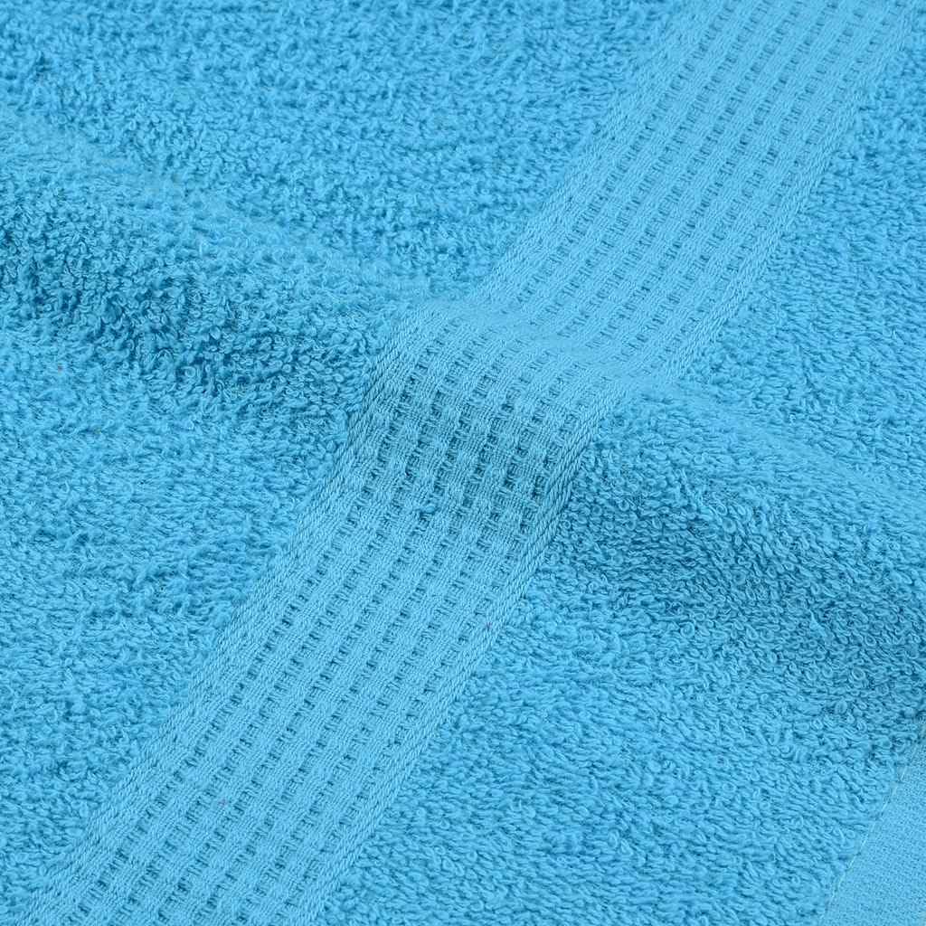 Gästetücher FROGN 2 Stück Türkis 30x50 cm 360 g/m² Baumwolle Oeko-TEX Standard 100 saugfähig mit Schlaufe, maschinenwaschbar für Bad, Küche, Sauna, Sport und Wellness