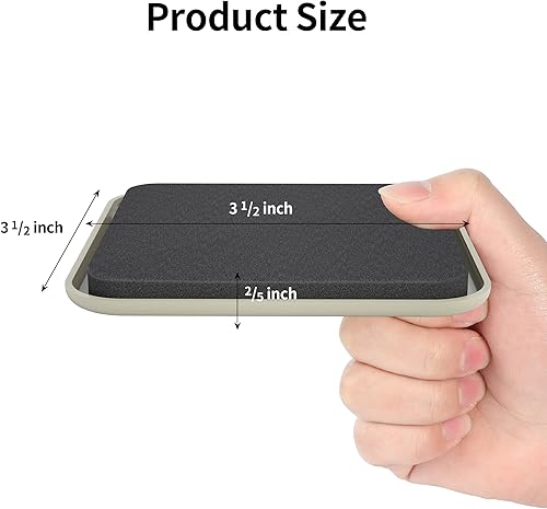 Miniatura 2 de Yelanon Deslizadores de muebles  16 unidades de 3 12 pulgadas cuadrados deslizantes para muebles de alfombras, pisos de madera dura, deslizadores de