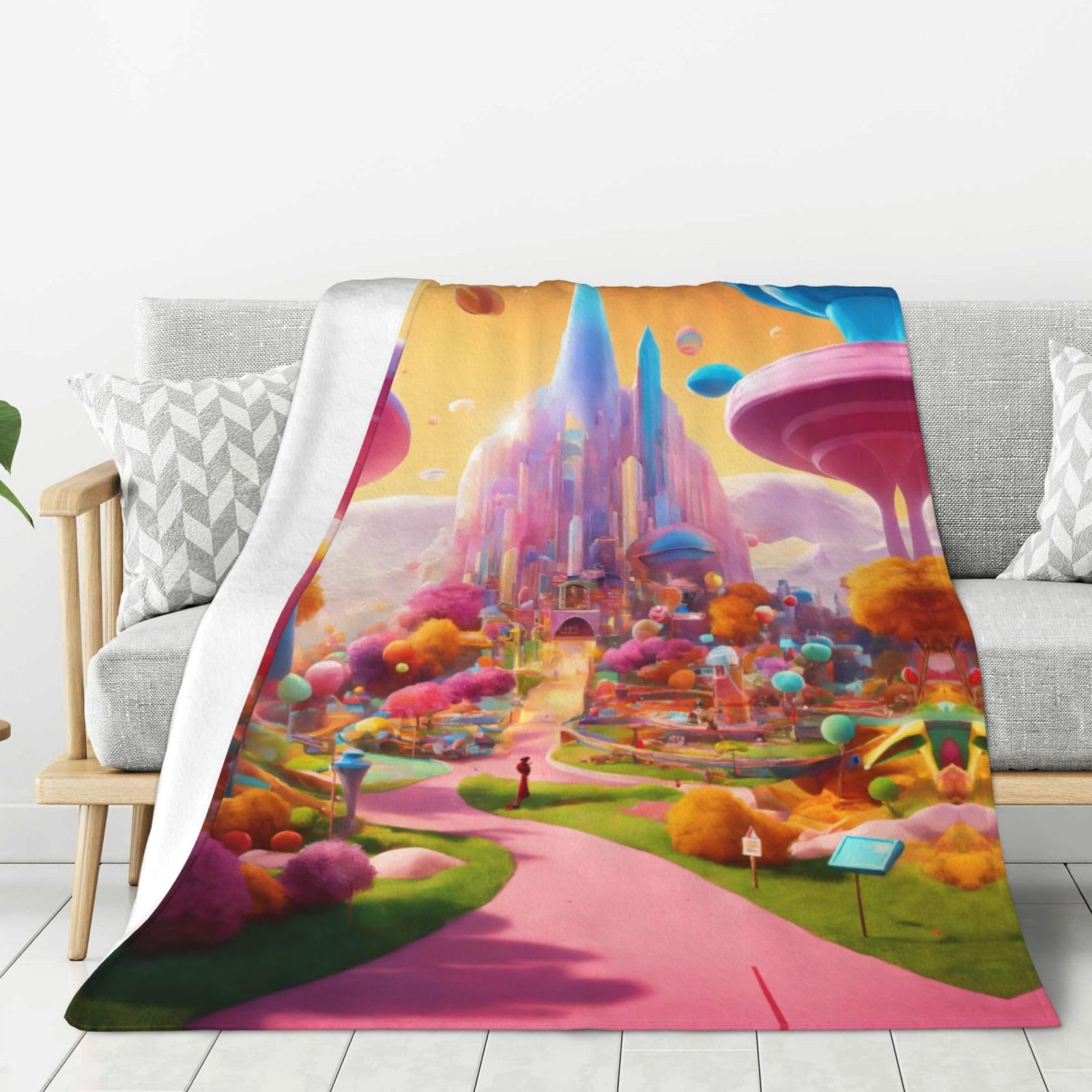 Couverture en flanelle Candy Land pour des nuits douces et un lit cocooning