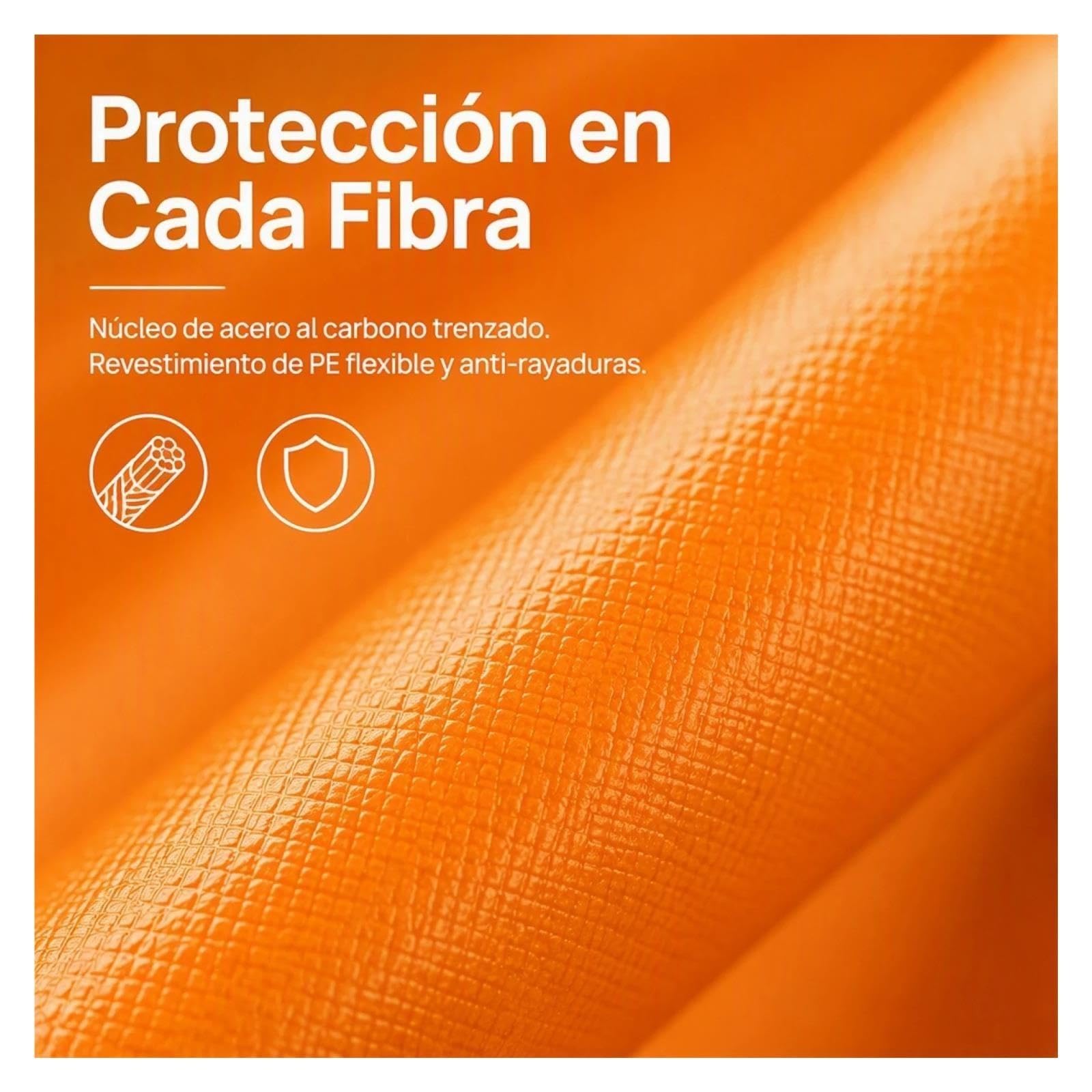 1 cerradura antirrobo de cable de acero al carbono.
