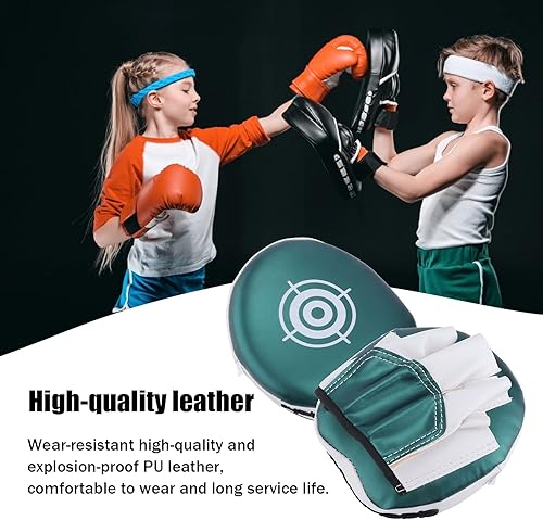 Miniatura 5 de BORDSTRACT Mini manoplas de enfoque, almohadillas de boxeo micro de poliuretano, 1 escudo de golpe de enfoque, almohadillas de mano para kickboxing,