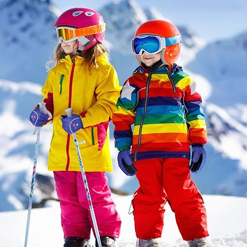 Miniatura 5 de Guantes de esquí de nieve para niños, impermeables, cálidos, guantes de snowboard para niñas y niños