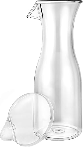 Lillian Tablesettings Tarro de jugo de jarra, jarra de bebidas, decantador acrílico transparente para vinojugo con tapa, 20 onzas (30101)