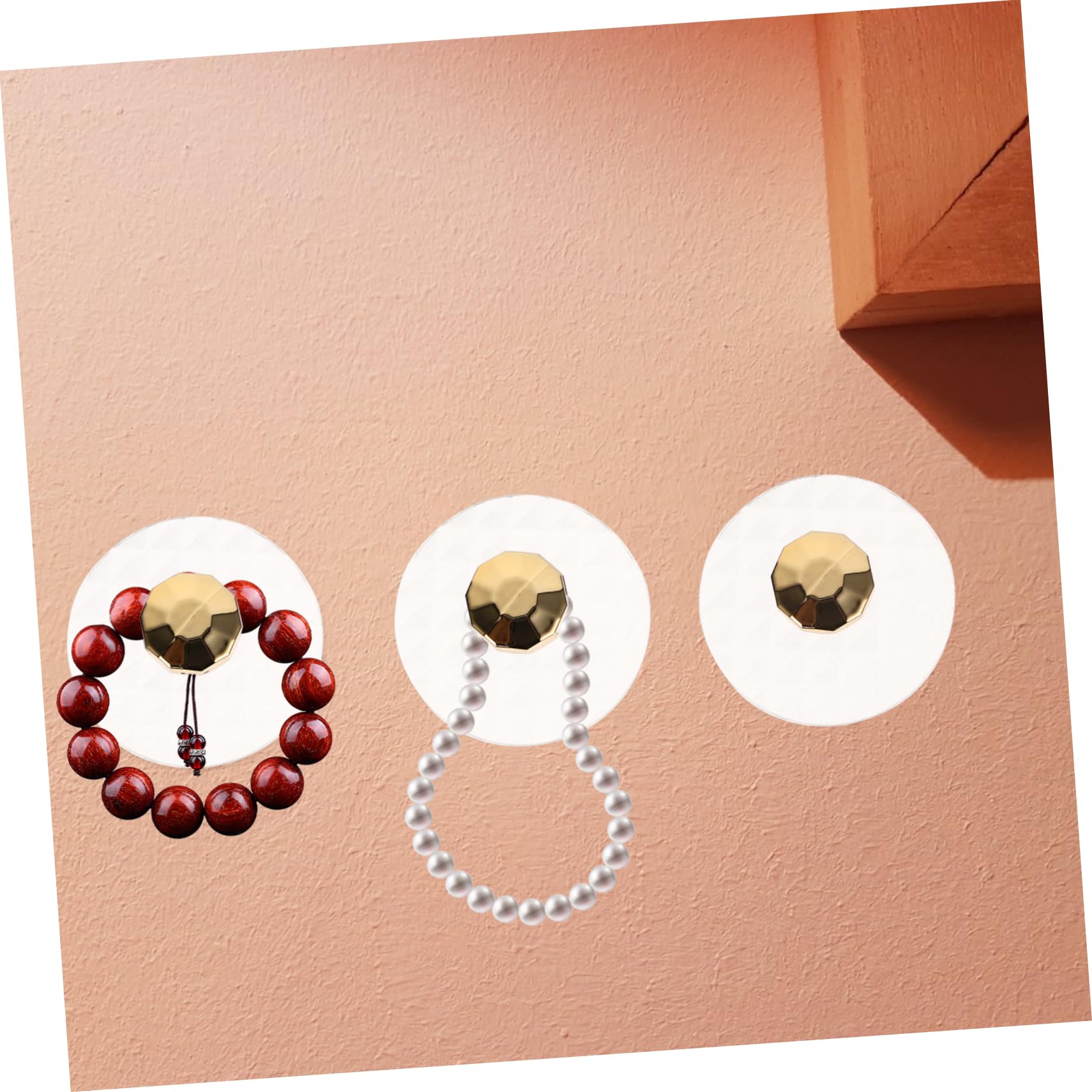 Mikikit Colgadores Adhesivos Para Pared Con Diseño De Soporte Transparente Para Joyas Collares Y Llaves Fácil Instalación Sin Daños Multiusos Para Colgar Ropa Y 6 Piezas X 4