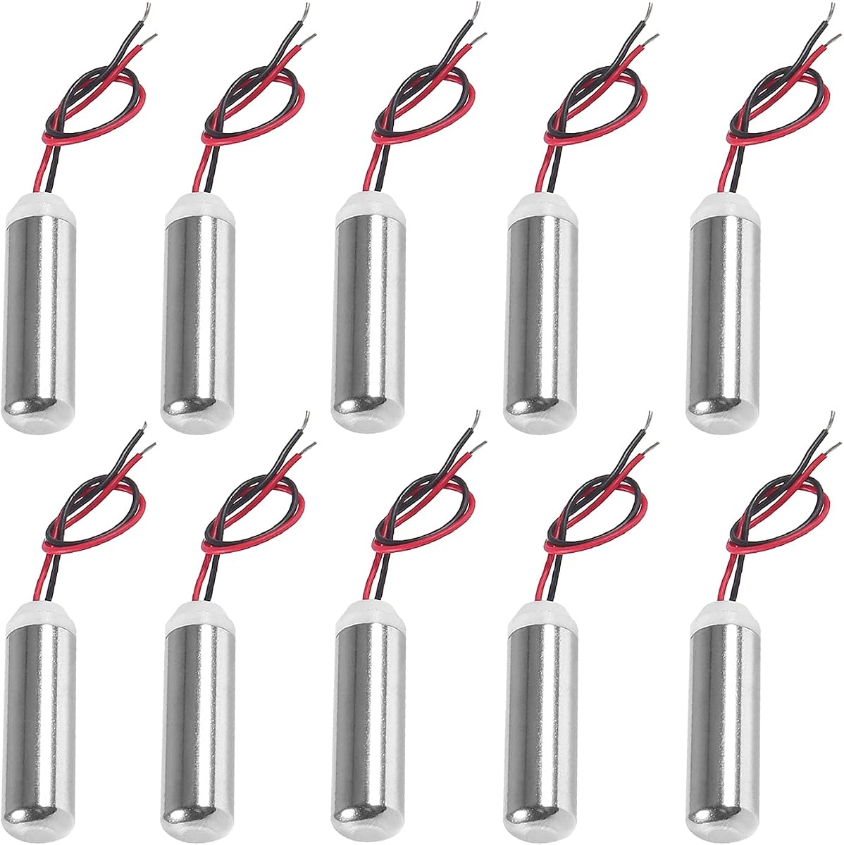 10pcs DC Coreless Motor 1.5v-3v Waterproof Micro Vibration 8000-24000rpm Mini Vibrating Motor 7mmx25mm for Electric Toothbrush Toys Dental Equipments