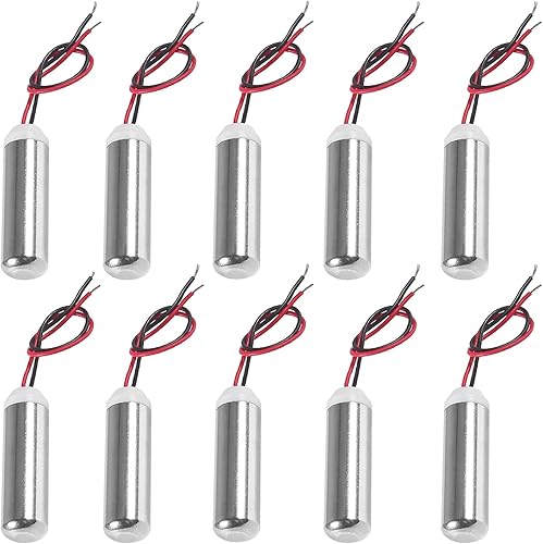 10 unids DC Coreless Motor 1.5v-3v Impermeable Micro Vibración 8000-24000rpm Mini Motor Vibrador 0.276 inx0.984 in para Cepillo de Dientes Eléctrico
