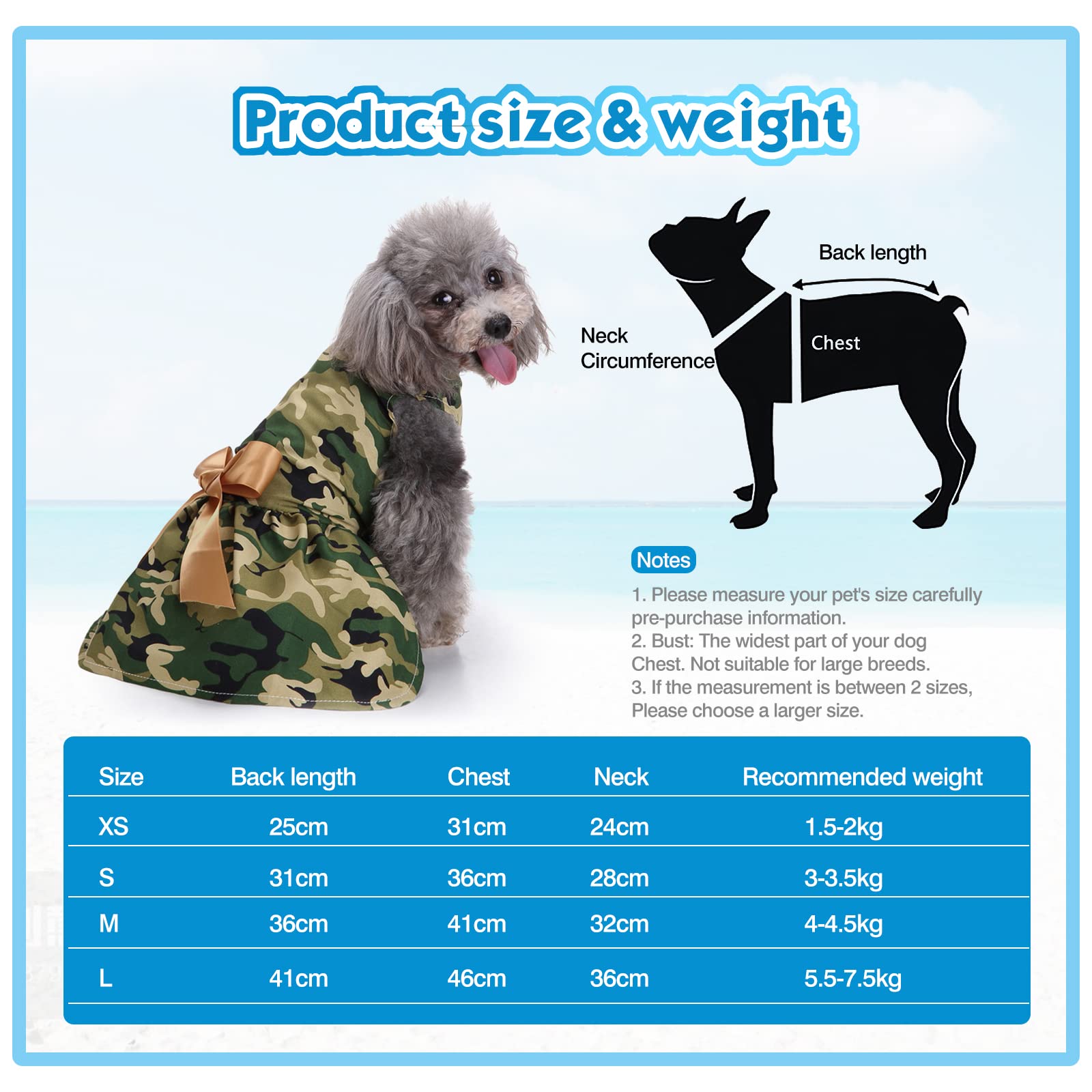 PETCUTE Vestido de Perro para Mascotas, Falda de Cachorro Ropa de Perro Vestidos de Princesa Tutú Vestido de Boda para Niña de Perro Pequeño,Vestido para Perros,Vestido de Novia Perro