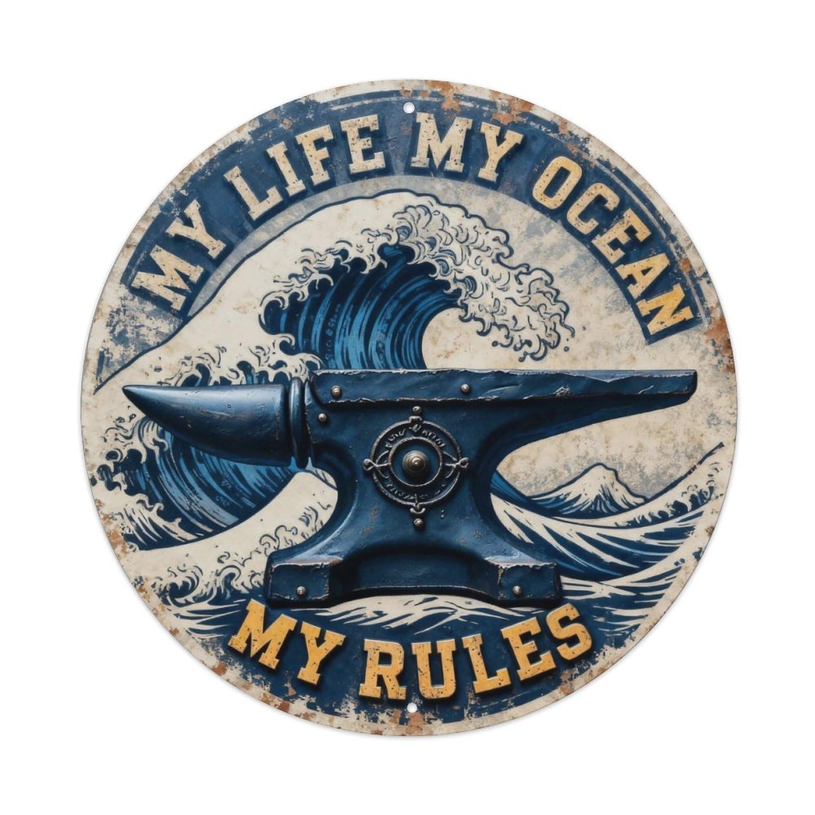 My Life My Ocean My Rules Metal Tin Sign Plaque