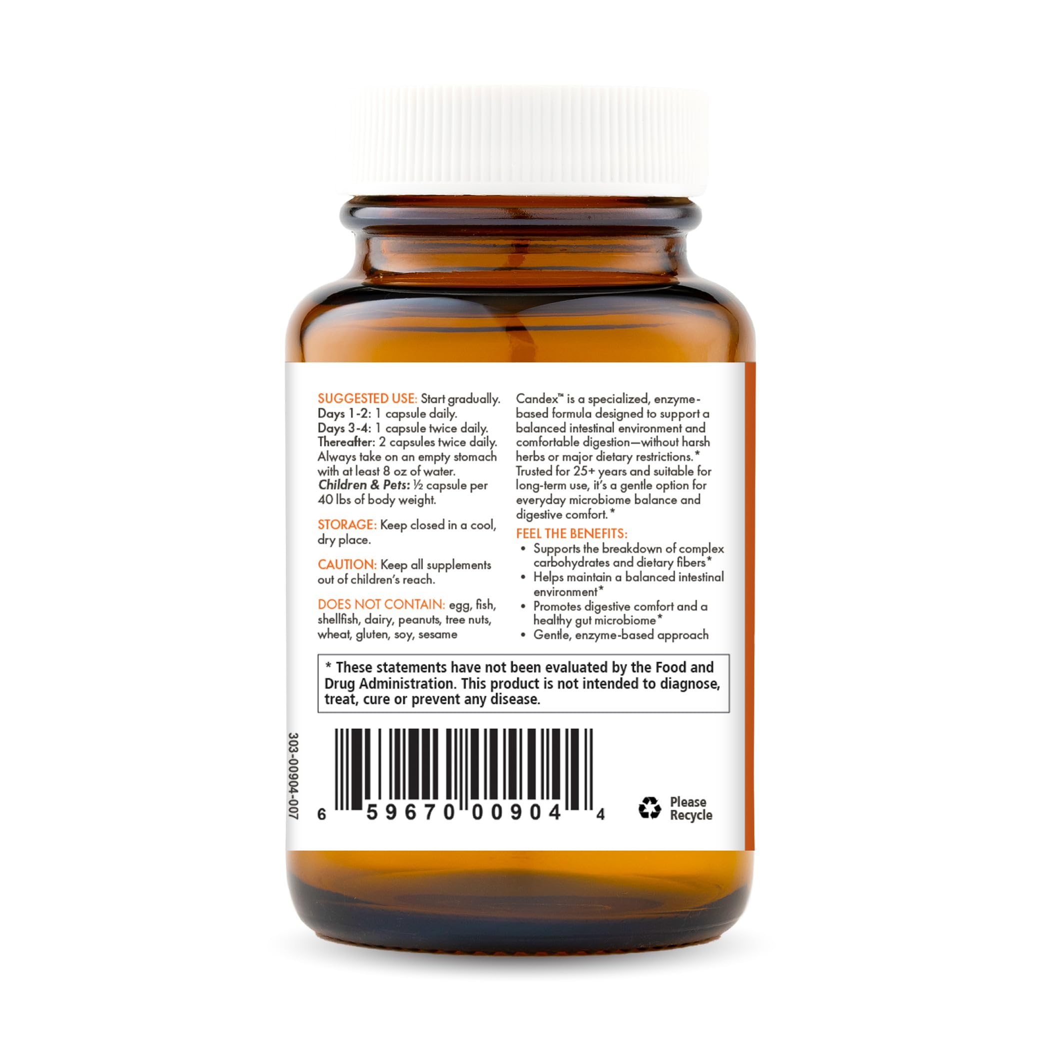 Pure Essence Candex Digestive Enzyme Supplement with Cellulase & Hemicellulase - Supports Gut Health, Carbohydrate Digestion & Microbiome Balance - Non-GMO - 40 Capsules — Amazon image 3