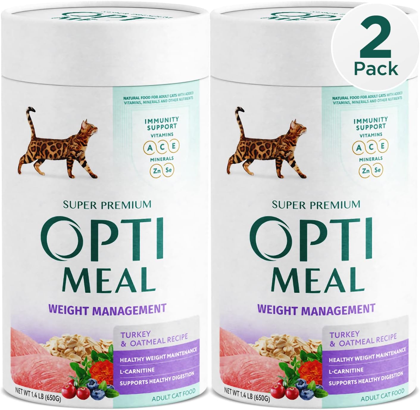 OPtimeal Weight Control Cat Food - Proudly Ukrainian - Cat Food Dry Recipe with Metabolism Support for Healthy Digestion, Tasty Dry Cat…
