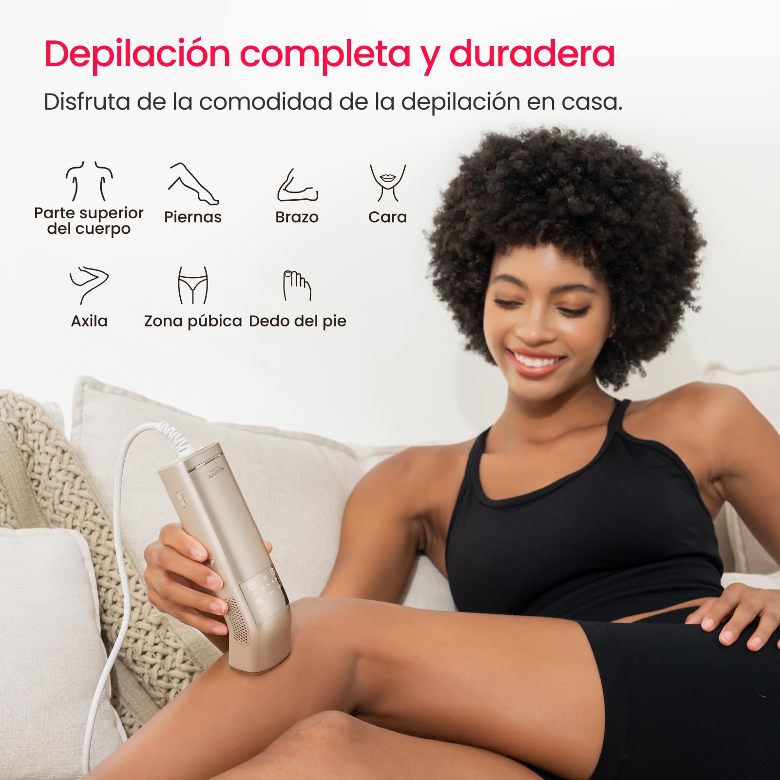 27J Doble Luz IPL Depiladora Laser, Pulso Cuádruple, Enfriamiento de Zafiro a 2℃, Modo PHR para Vello Rebelde, Depiladora Luz Pulsada para Piernas, Bikini, Axilas, Cara, Cuerpo
