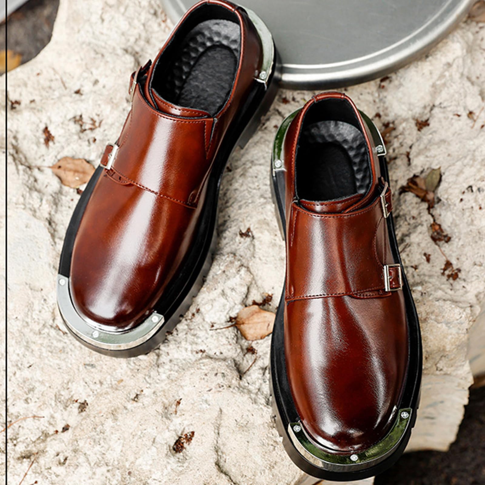Mocassini Plateau Uomo Scarpe Eleganti Slip-On Comode