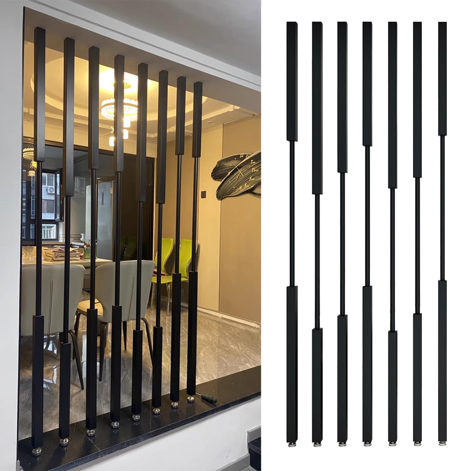 Room Divider Screen - Freestanding Metal Privacy Partition For Living, Restaurant, Office, Adjustable Height, Ideal For Space Separation(8pcs-c,180cm/71in/5.9ft)