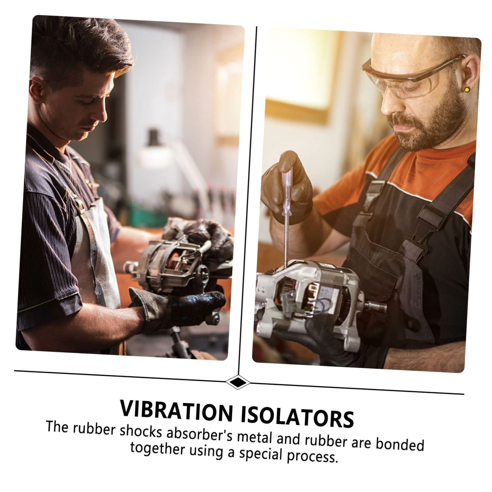 PRETYZOOM 13sets Silent Block Vibration Isolator Mounts Rubber Vibration Absorbers for Motor 4pcs*13