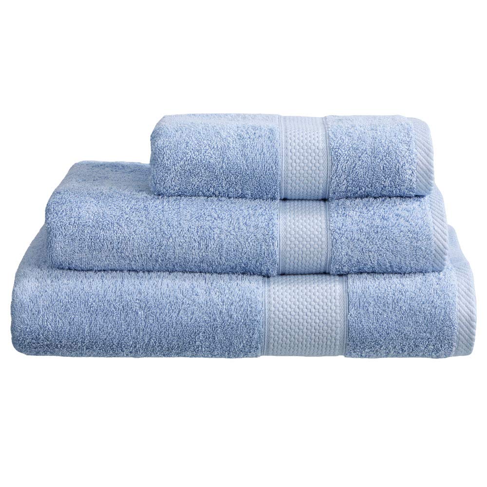 Imperial Ringspun Soft Combed Cotton Light Blue Turkish Face Towel 2 Pack