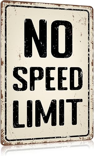 Letrero de hojalata para decoración de coche 12 x 8 pulgadas