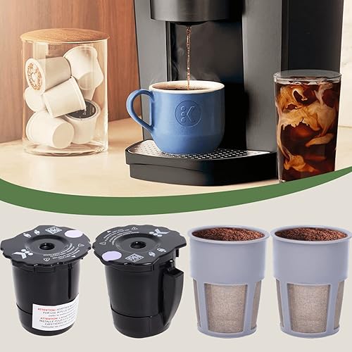 Miniatura 7 de Filtro de café reutilizable compatible con cafeteras Keurigg My K Cup 2.0 K300 K250 K350 K375 K400 K450 con cepillo de limpieza de cápsulas de
