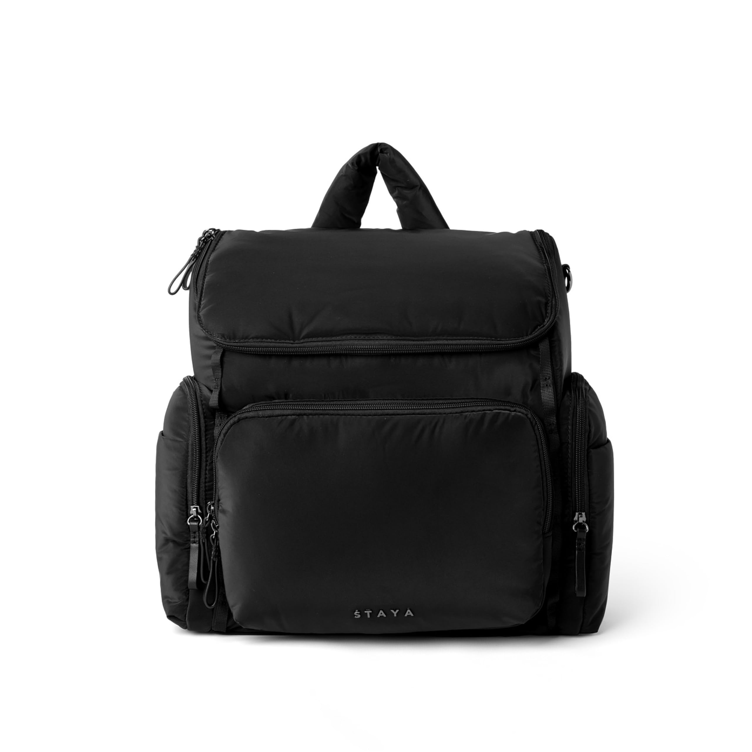 Staya Large Baby Diaper Bag Backpack for Boys and Girls (Black)