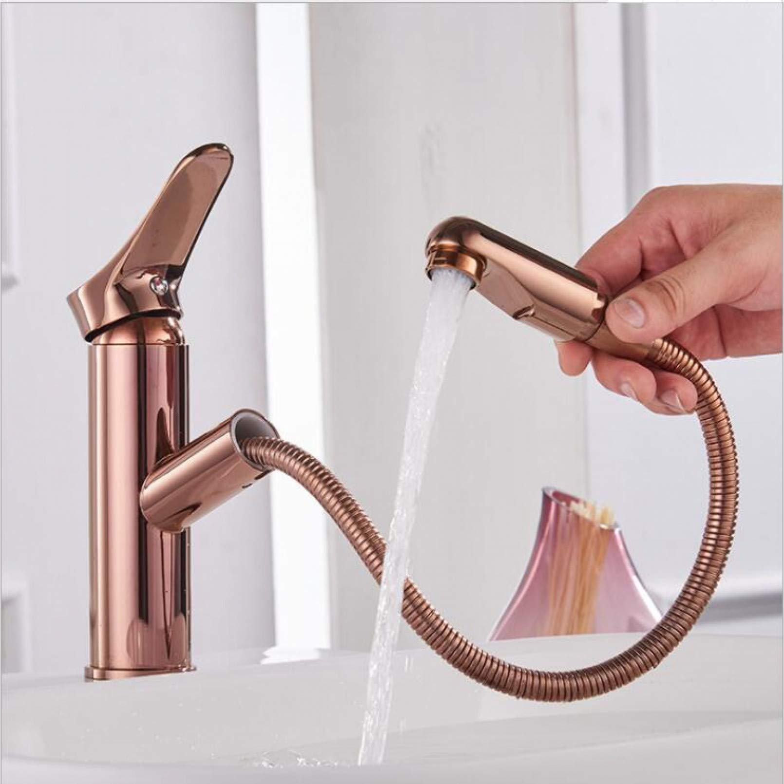 Robinet de salle de bain vintage en laiton massif noir et doré de haute qualité