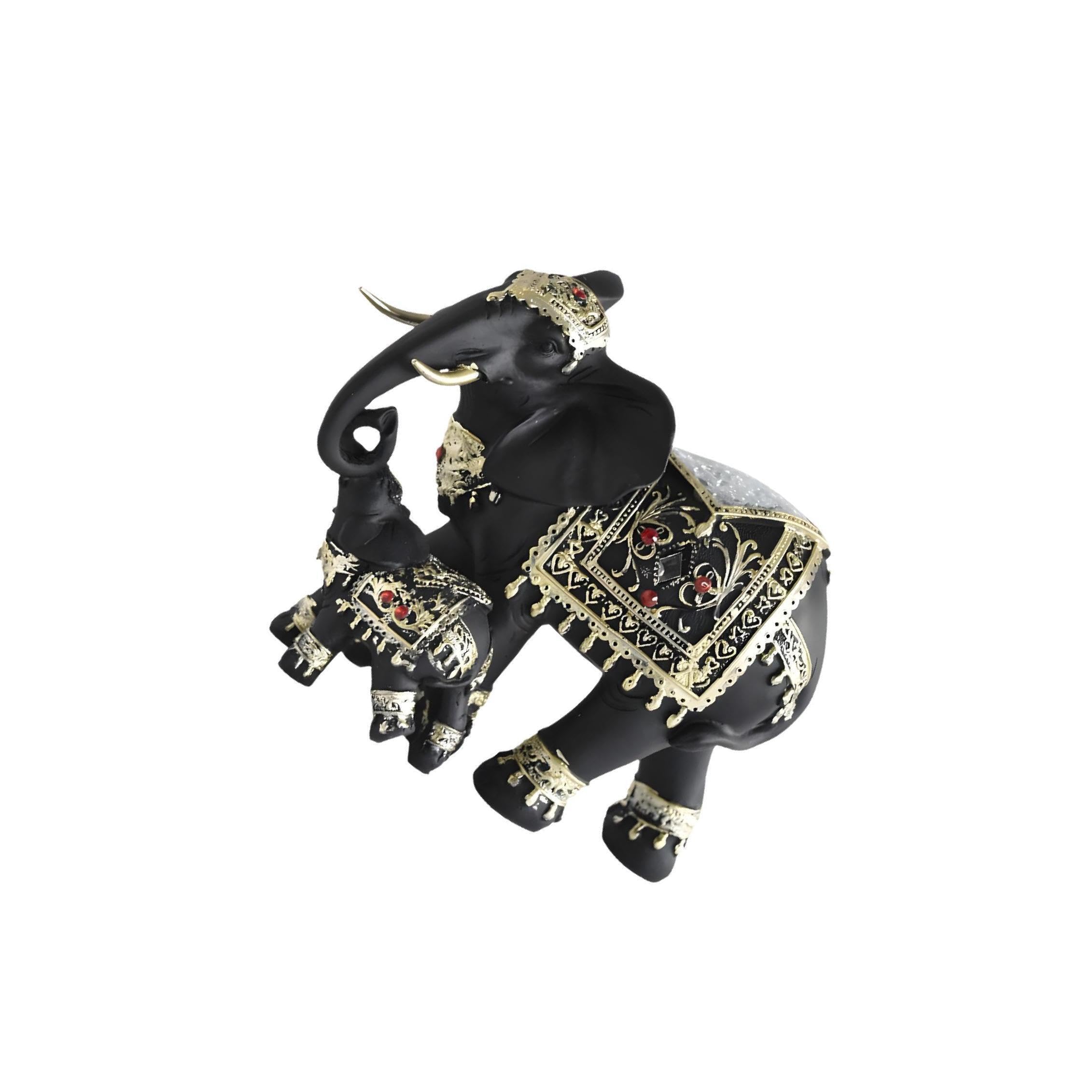 TWISAXC 2pcs for Creative Animal Garden Statue Garden Timeless Beauty Of Elephants Bedde Table Elephant Statues Living Room Office