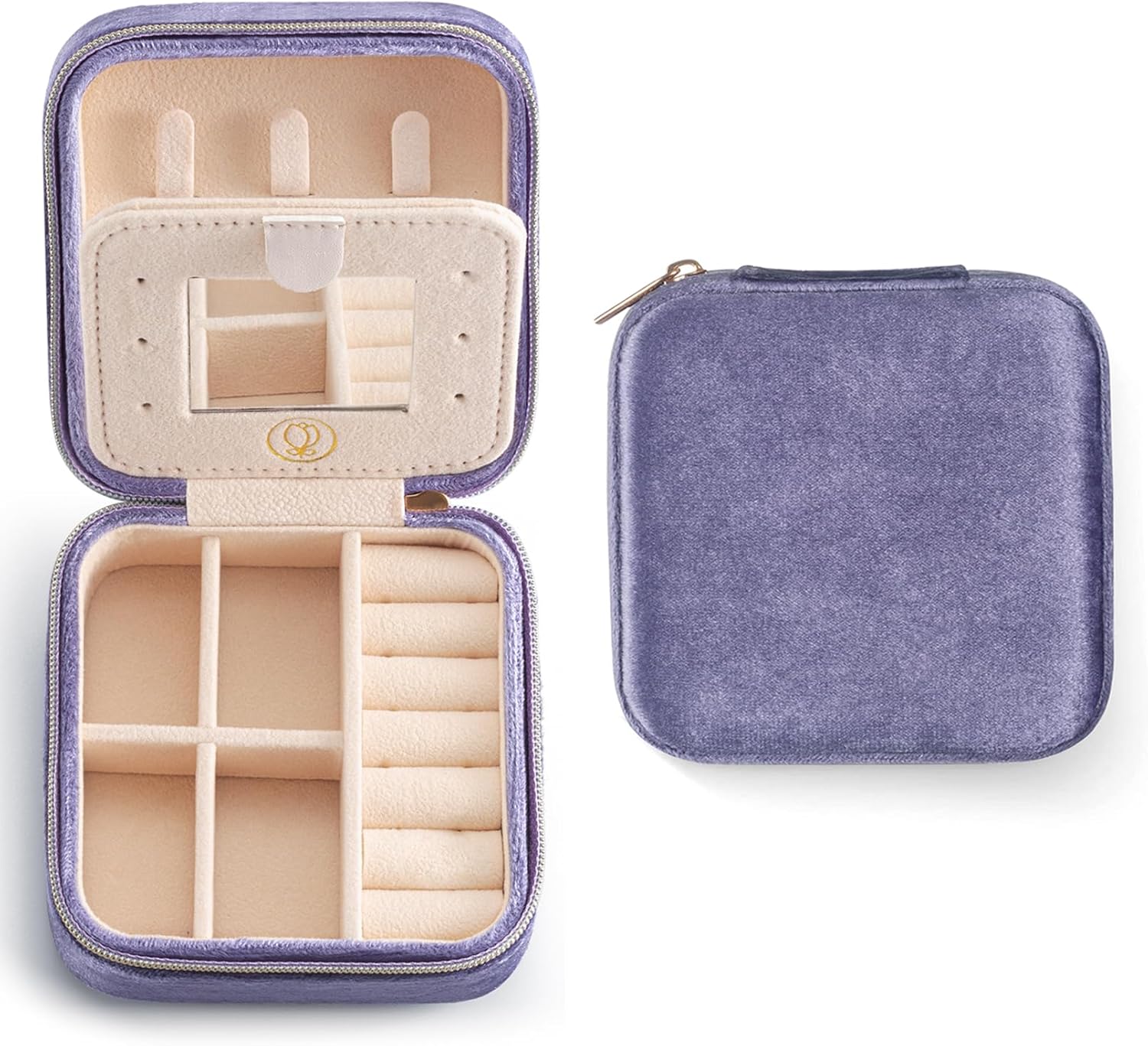 Travel Jewelry Case, Mini Portable Jewelry Travel Boxes, Small Jewelry Organizer for Rings, Earrings, Pendants, Watches, Necklaces, Lipsticks Organizer Storage Holder Case (White-6packs)