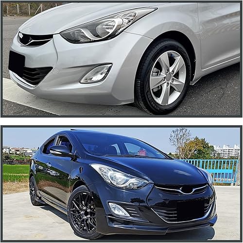 Miniatura 2 de Spec-D Tuning Luces antiniebla de lente transparente + 881 bombillas + interruptor incluido compatible con Hyundai Elantra Sedan 4D L+R 2011-2013