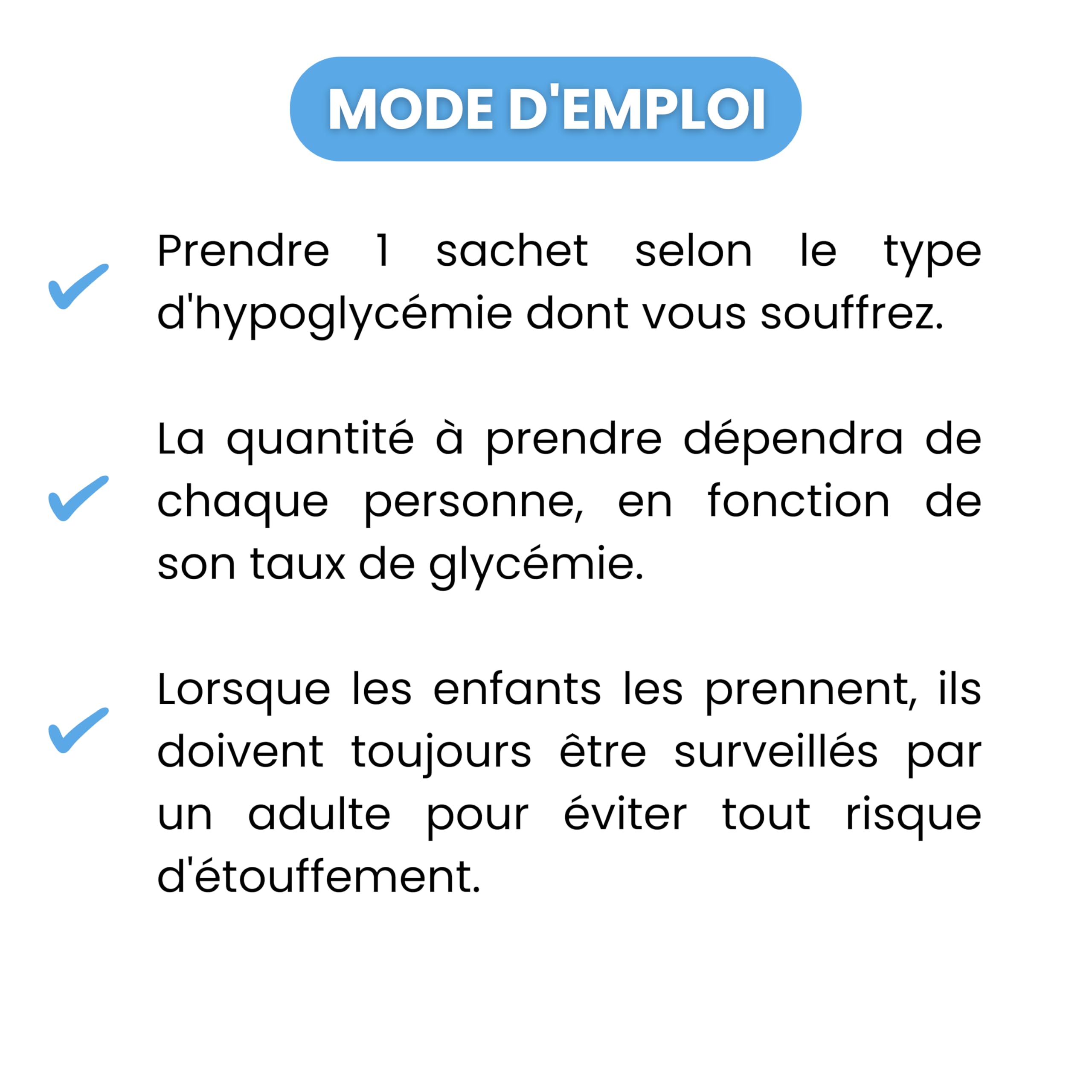 Gel de glucose pour l'hypoglycémie / 30 sachets de 12 g de glucose liquide à absorption rapide / 15 ml de glucose liquide pour soulager l'hypoglycémie chez les patients diabétiques