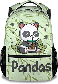 Panda Backpack for Girls Boys, 16 Inch Panda Theme Bookbag with Adjustable Straps, Durable, Lightweight, School Bag with Large Capacity