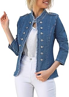 petite denim blazer