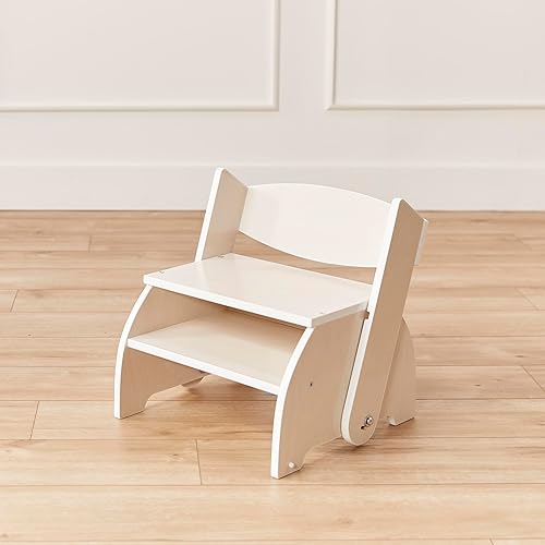 Miniatura 10 de ECR4Kids Taburete y silla Flip-Flop, muebles para niños, lavado blanco