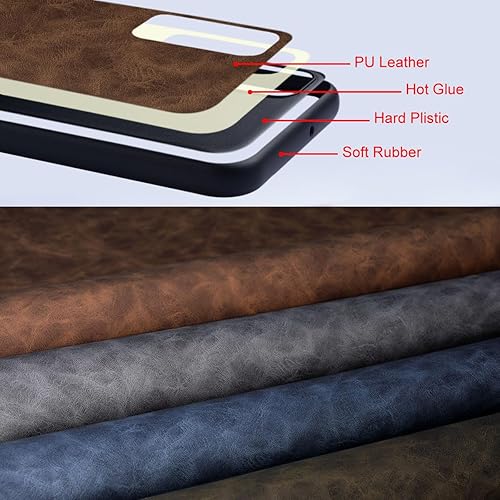 Miniatura 4 de AIORIA Funda para Samsung Galaxy S23 FE, funda de cuero premium diseño retro Funda protectora completa para Samsung Galaxy S23 FE 5G (marrón)