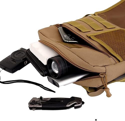 Miniatura 4 de Ousawig Bolsa de pecho Radio Arnés de pecho UtilityTactical Molle Chest Rig Bag EDC Bolsa de pecho Holster Bolsa de pecho de dos vías Radio Walkie