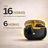 Fone de Ouvido Bluetooth 5.4 TWS Preto Sem Fio com Microfone, Controle Touch, Estojo Carregador USB-C, Até 16h com Estojo, Encaixe Intra-Auricular com Redução de Ruído, Android e iPhone — imagem 4
