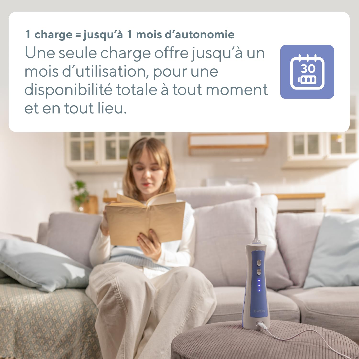 B.Well Swiss Jet Dentaire Portable, Hydropulseur & Irrigateur Oral PRO-911, 3 Modes, 2 Buses 360°, Réservoir 150 ml, Trousse Étanche, Arrêt Automatique, Autonomie jusqu'à 1 Mois