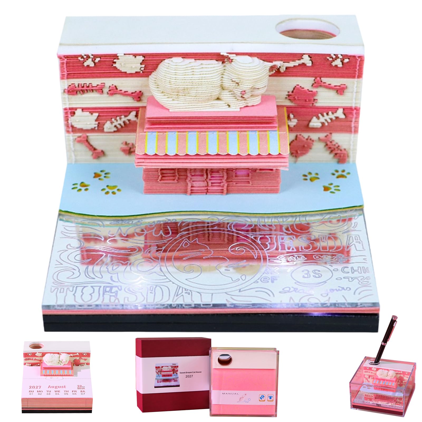 3D Calendar 2027 (Sweet Dream Cat House)