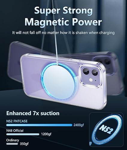 Miniatura 1632 de Fntcase Funda para iPhone 15 Plus y 14 Plus de 6.7 pulgadas, magnética, a prueba de golpes de grado militar, antiamarilleo, delgada, protectora