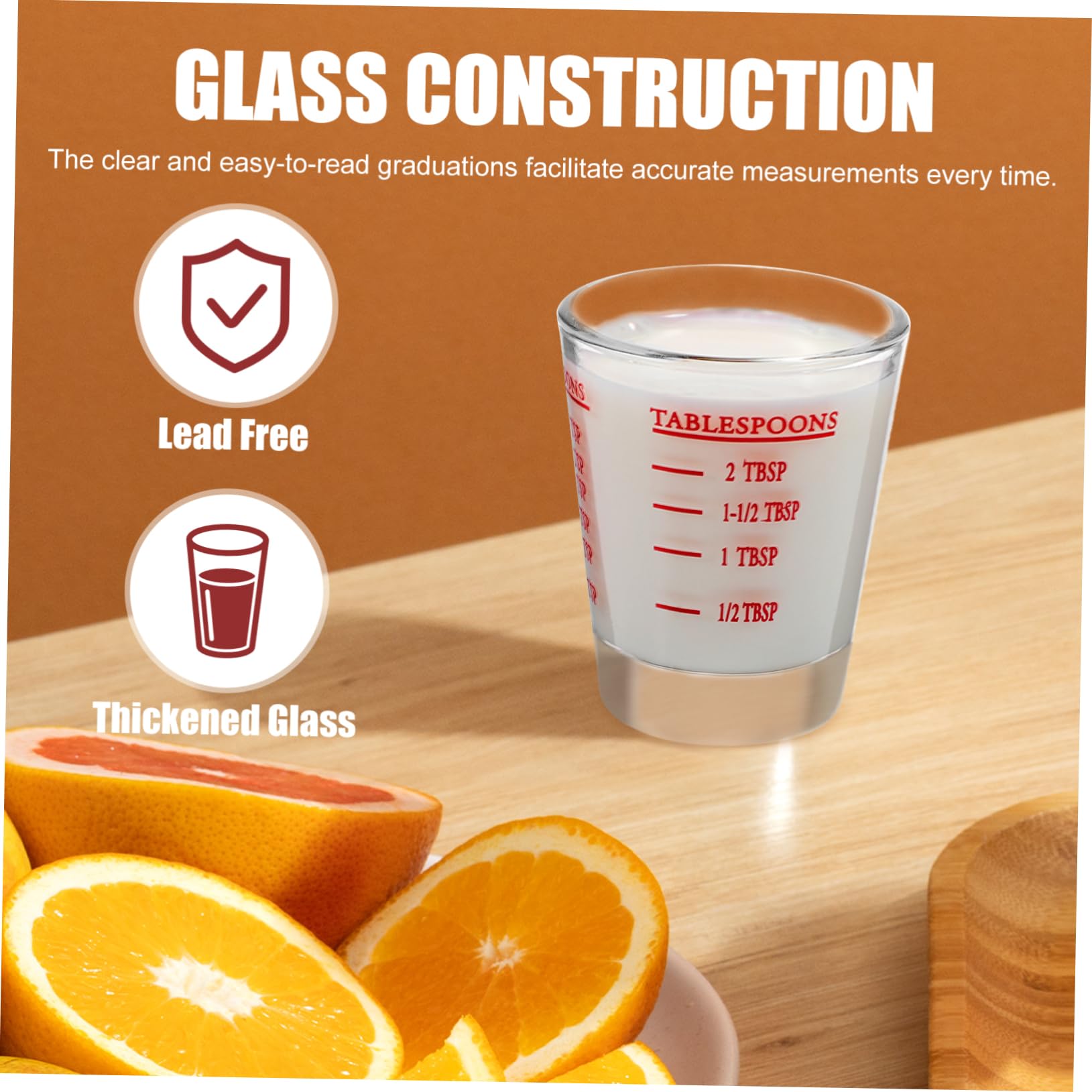 8 Pcs Tasses à Mesurer Graduées en Verre Tasses pour Espresso Double Graduation 30ml Pâtisserie Cuisine