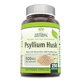 Psyllium Husk Supplement | 500 Mg | 250 Veggie Capsules | Non-GMO | Gluten Free | Made in USA