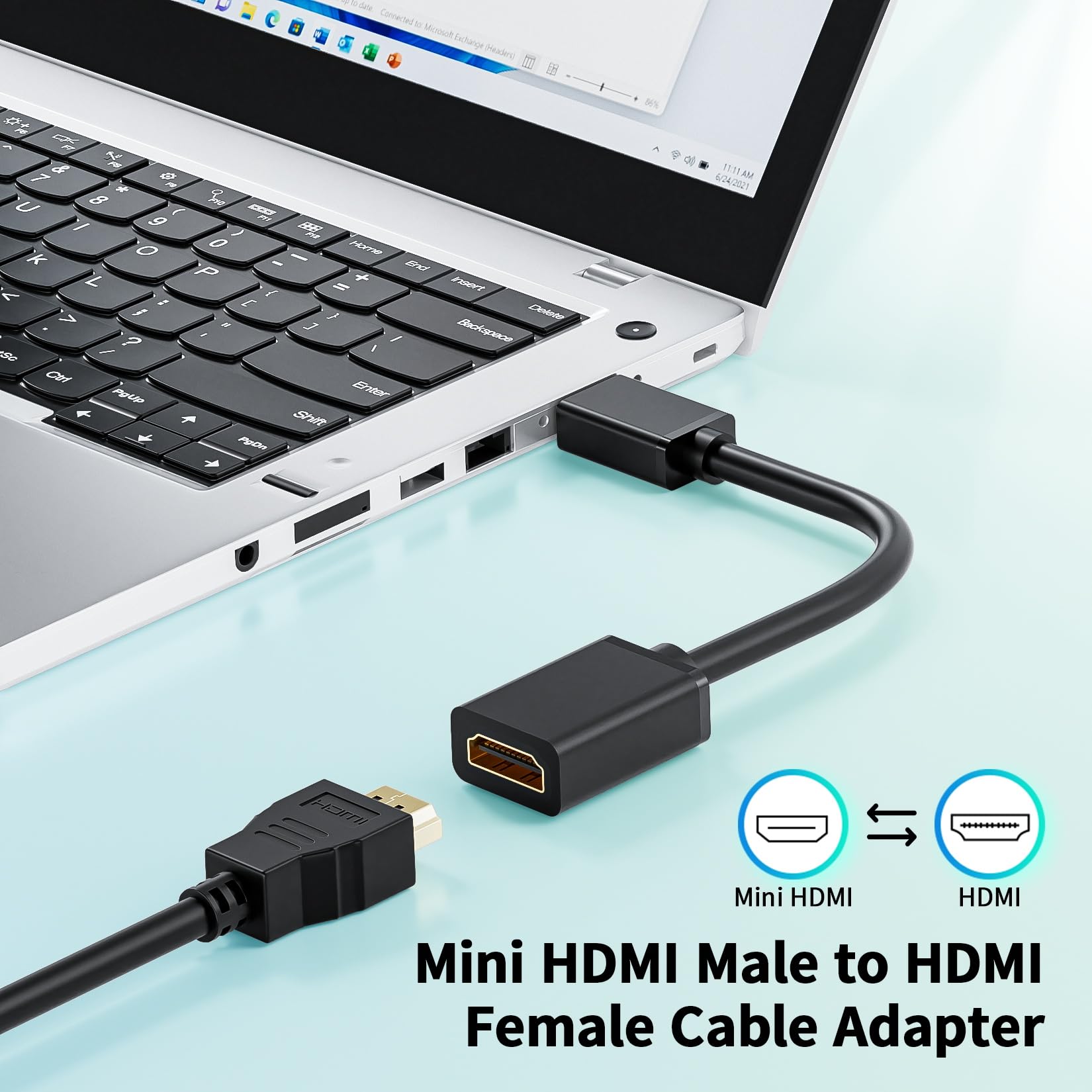 50 Foot Mini HDMI To HDMI Cable JAENFONG Mini HDMI To HDMI Cable 6FT 4K ...
