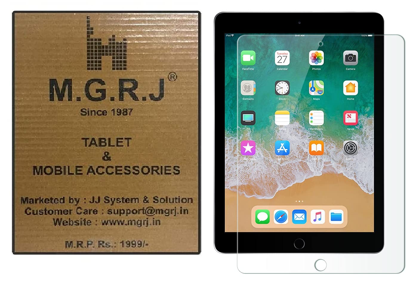 M.G.R.J® Tempered Glass Screen Protector Compatible for iPad(6th Gen) Tablet (9.7 inch) (B07QGTW8Q4) Amazon Price History, Amazon Price Tracker