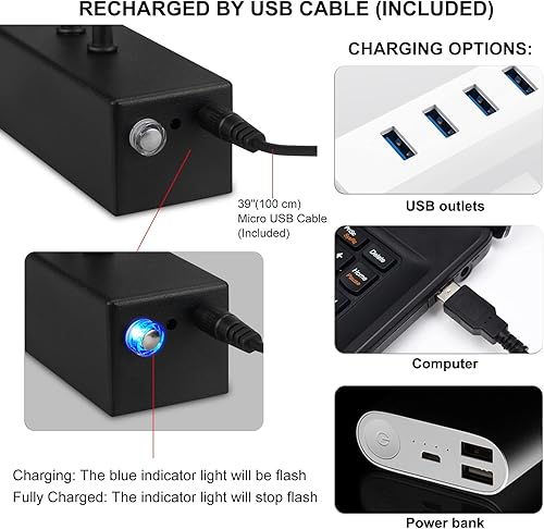 Miniatura 5 de Luz de imagen, luces de imagen para pared inalámbricas, luces de imagen de 16 pulgadas con temporizador y regulable, luces de pared a batería para