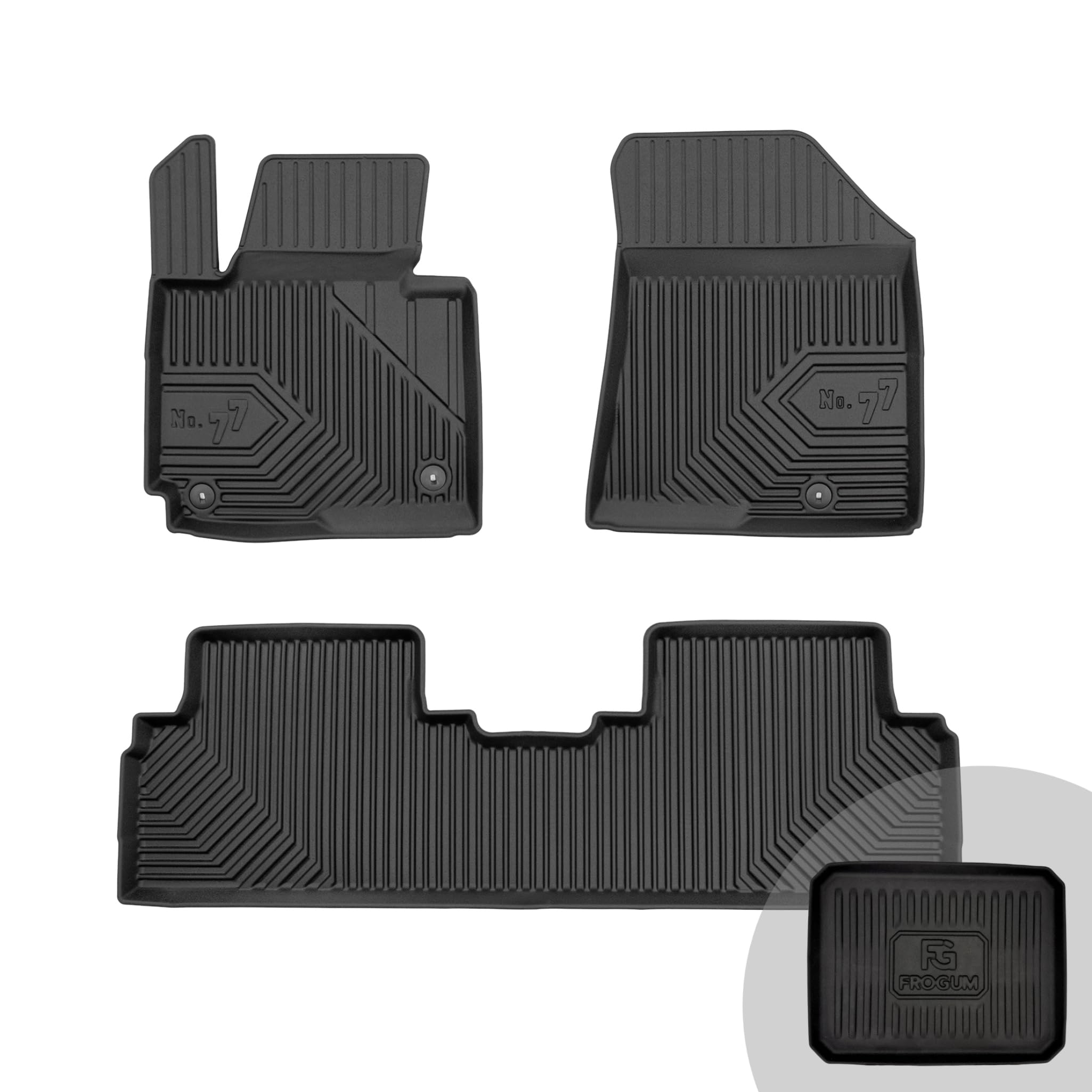FROGUM No.77 Alfombrillas para Coche Alfombras para Kia Carens IV 2013-2019 | Borde Alto | para Todo el año | Tamaño