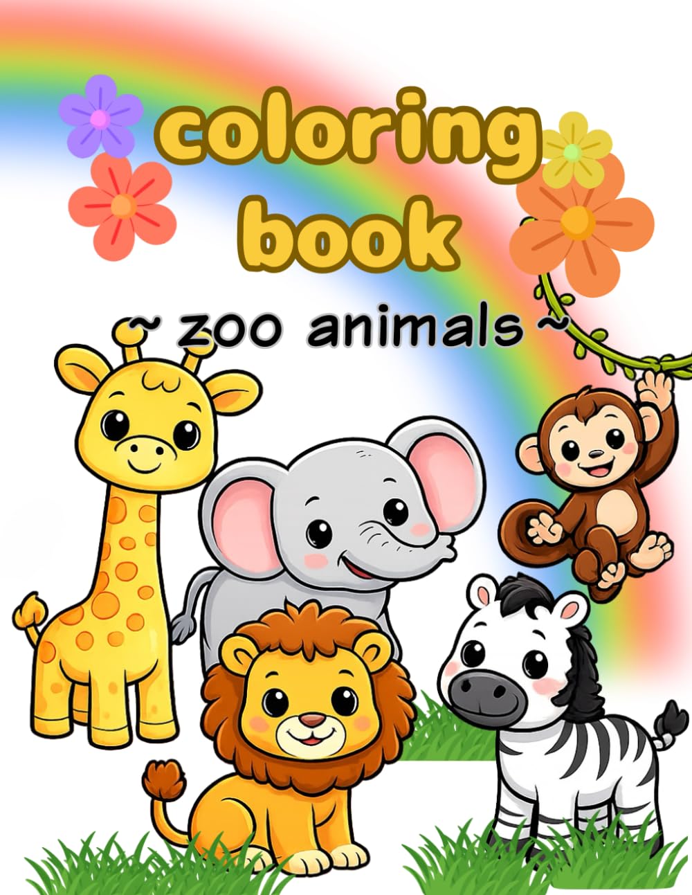coloring book ~zoo animals~: Educational Coloring Pages for Toddlers and Preschool Children Ages 1-4