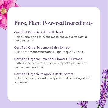 Pure Synergy Radiant Mood | Natural Mood and Sleep Supplement with Organic Saffron | with Saffron, Lemon Balm, and Magnolia Bark | for Sleep, and Stress Support (60 Capsules)
