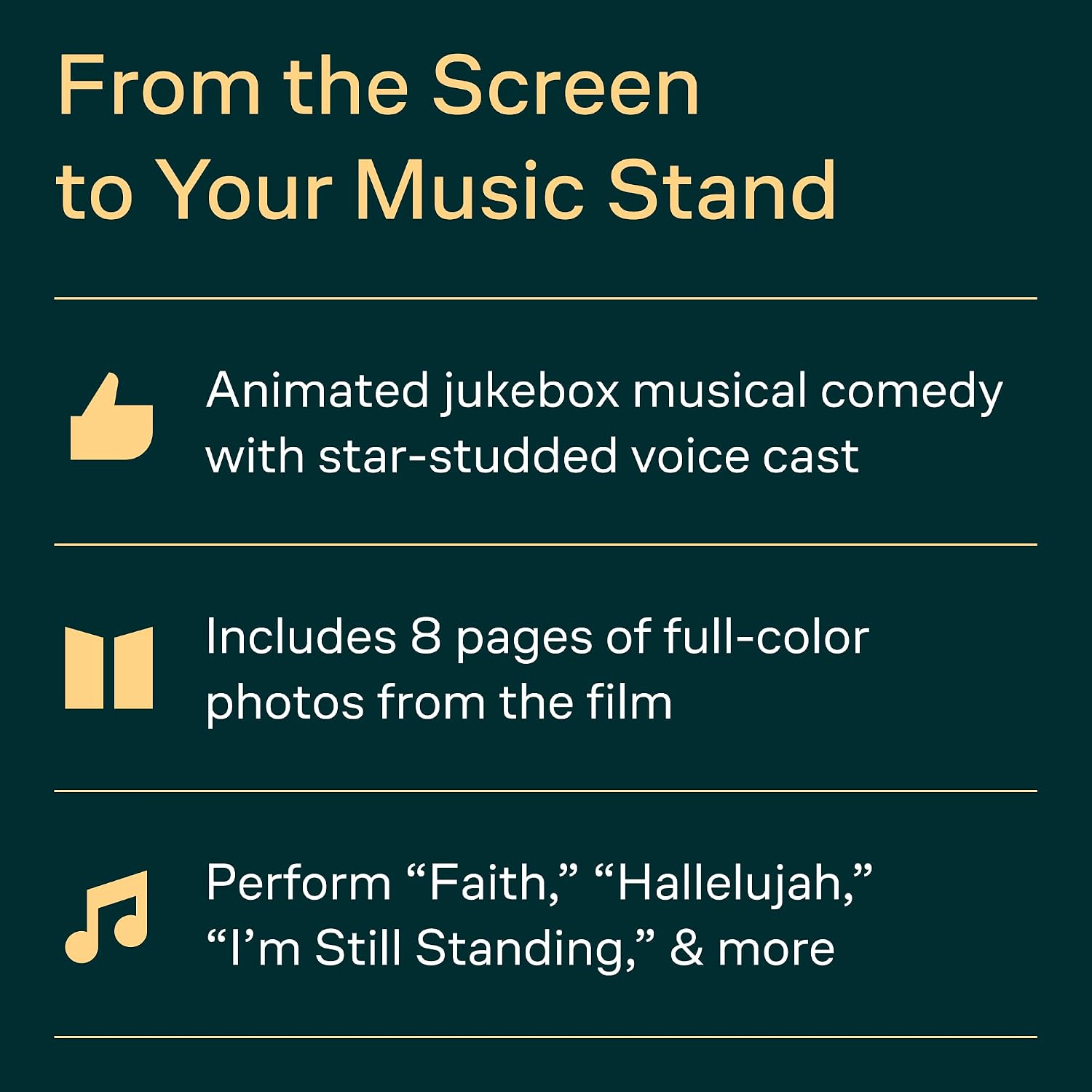 Sing | Music from the Motion Picture Soundtrack | Piano, Vocal and Guitar Chords | 16 Movie Hits for Piano, Voice, and Guitar | Perfect for Movie Music Enthusiasts image 5