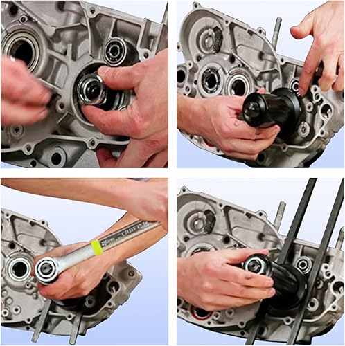 Miniatura 10 de BESTOOL Divisor de cárter de motocicleta  Divisor de caja desmontar e instalar cárteles de motor de 24 tiempos  El extractor de cigüeñal viene con