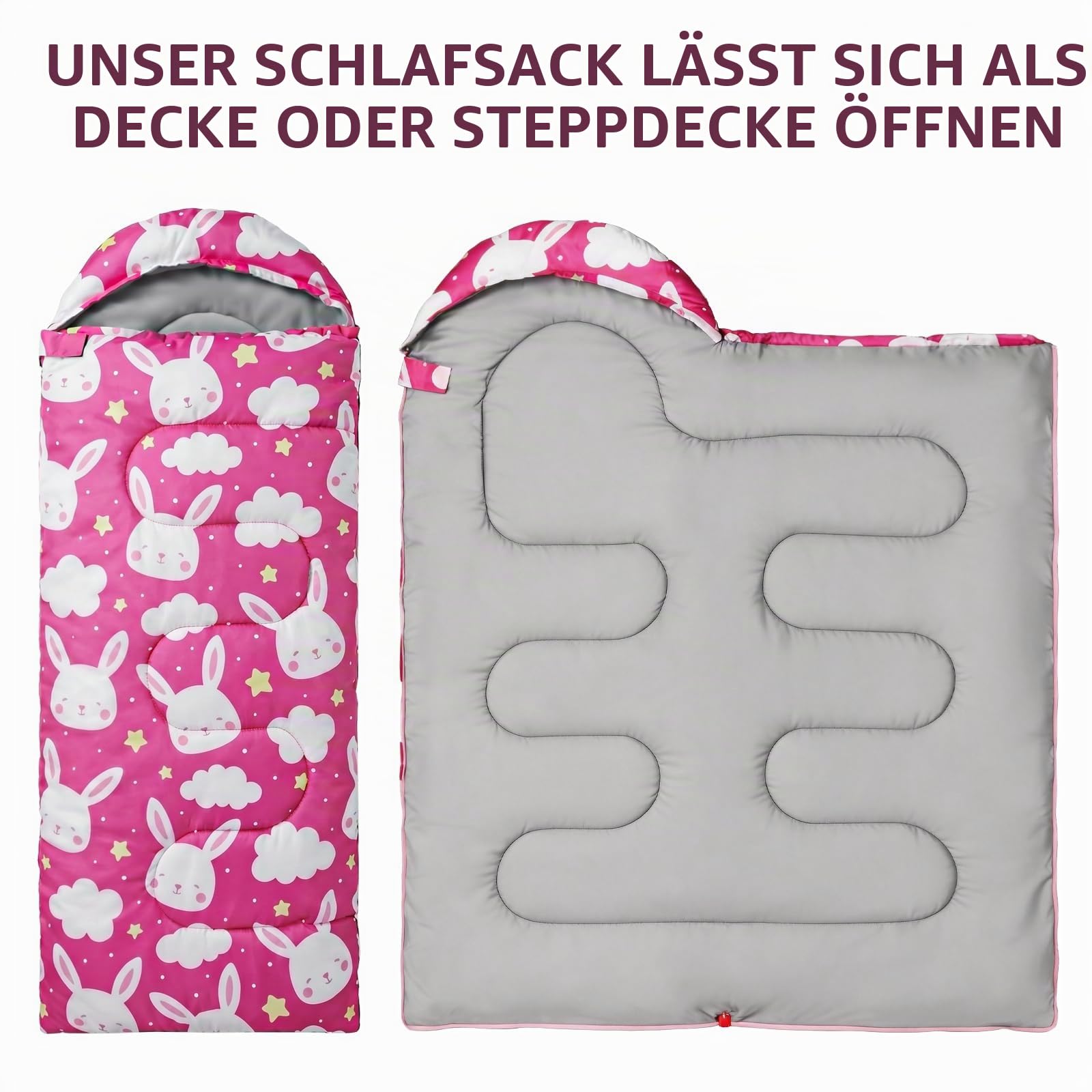 tuphen Kinder-Schlafsäcke – Camping-Schlafsäcke mit Tragetasche – kompakter Schlafsack zum Wandern, Rucksackreisen, 3 Jahreszeiten, warmes und kühles Wetter, leicht, wasserdicht, Outdoor-Reisen