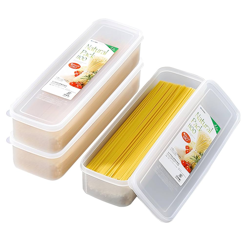 Amazon｜パスタ保存容器 プラスチック製スパゲッティ食品収納