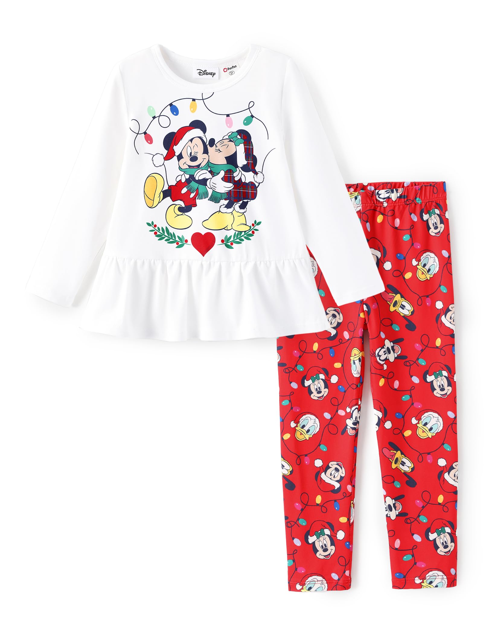 Disney Toddler Girls Clothes Long Sleeve Shirt Leggings 2pcs Outfits Set
